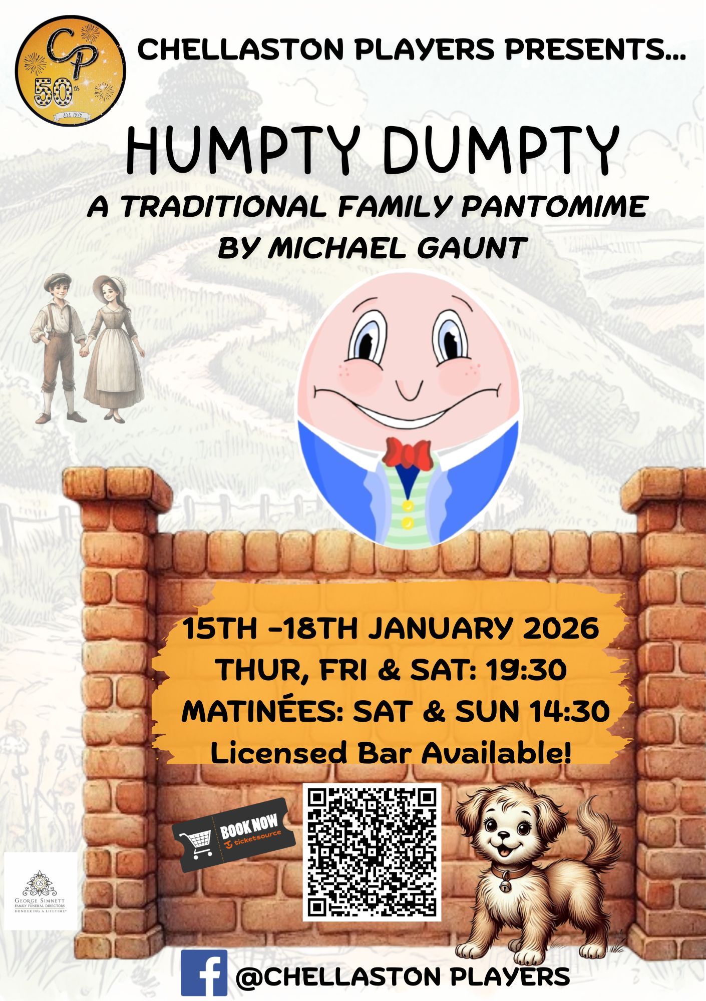 Poster: Murder at Chellaston Manor. St Peter’s Church Hall ChEllaston Fri 19th Sep 19:30 Sat 20th Sep 19:30 Ticket with Buffet Dinner £15 Licensed Bar Available